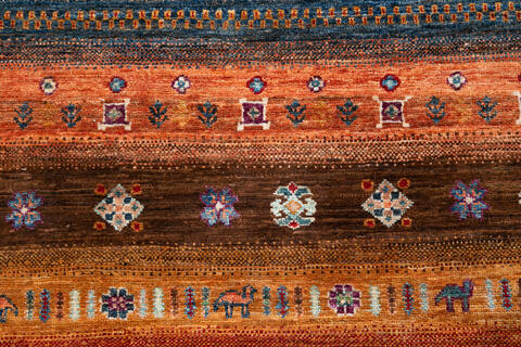 Chobi Multicolor Hand Knotted 59 X 711 Area Rug 700-148239 Image 5