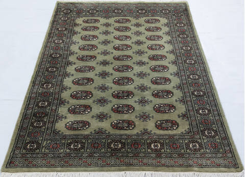 Bokhara Green Hand Knotted 40 X 59 Area Rug 700-148241 Image 1