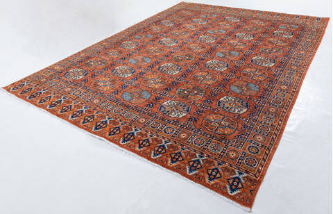 Chobi Orange Hand Knotted 811 X 119  Area Rug 700-148245 Image 2