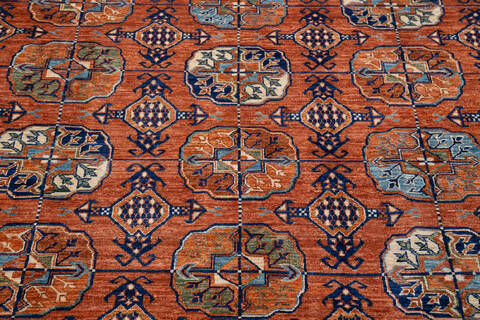 Chobi Orange Hand Knotted 811 X 119  Area Rug 700-148245 Image 3