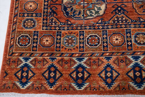 Chobi Orange Hand Knotted 811 X 119  Area Rug 700-148245 Image 5