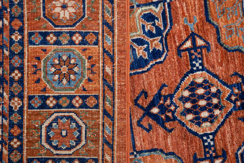 Chobi Orange Hand Knotted 811 X 119  Area Rug 700-148245 Image 8