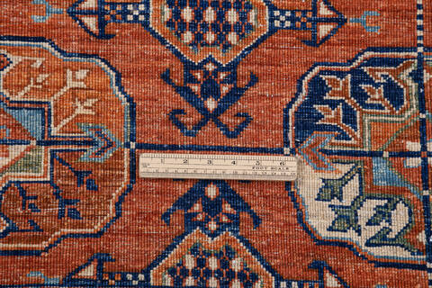Chobi Orange Hand Knotted 811 X 119  Area Rug 700-148245 Image 9