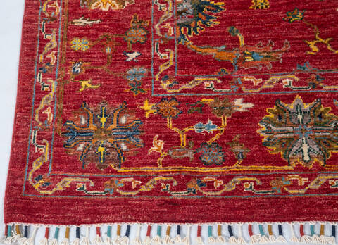 Chobi Red Hand Knotted 59 X 81 Area Rug 700-148249 Image 4