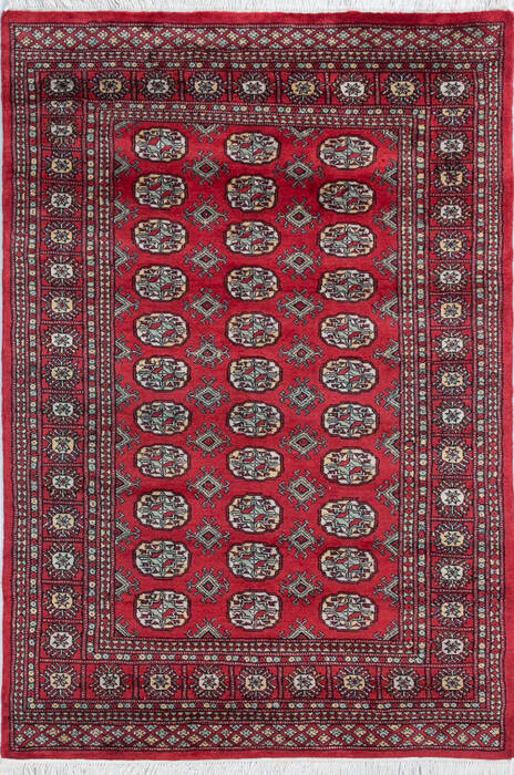 Bokhara Red Hand Knotted 41 X 61 Area Rug 700-148258 Image 0
