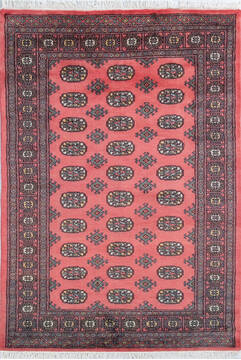 Bokhara Multicolor Hand Knotted 4'2" X 5'11"  Area Rug 700-148259