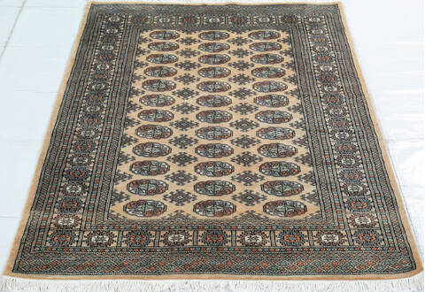 Bokhara Beige Hand Knotted 42 X 60 Area Rug 700-148261 Image 1