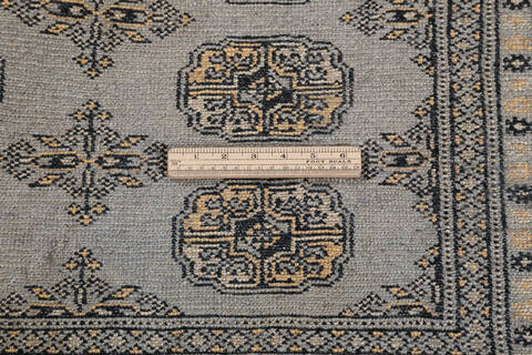 Bokhara Light Gray Hand Knotted 68 X 910 Area Rug 700-148263 Image 7
