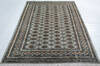 Bokhara Light Gray Hand Knotted 68 X 100 Area Rug 700-148264 Thumb 1