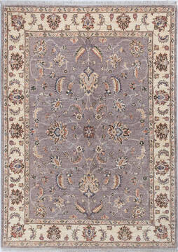 Chobi Brown Hand Knotted 4'9" X 6'8"  Area Rug 700-148267