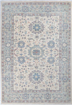 Chobi Beige Hand Knotted 5'4" X 7'9"  Area Rug 700-148269