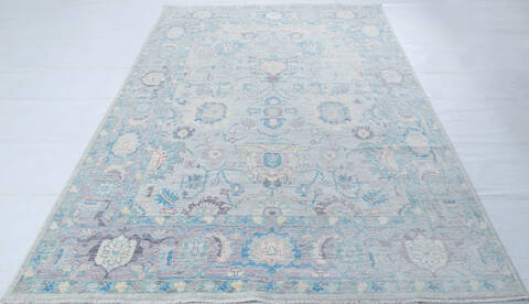 Chobi Light Gray Hand Knotted 60 X 88 Area Rug 700-148270 Image 1