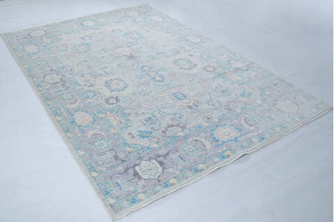 Chobi Light Gray Hand Knotted 60 X 88 Area Rug 700-148270 Image 5