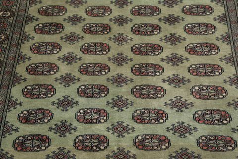 Bokhara Green Hand Knotted 48 X 65 Area Rug 700-148272 Image 5