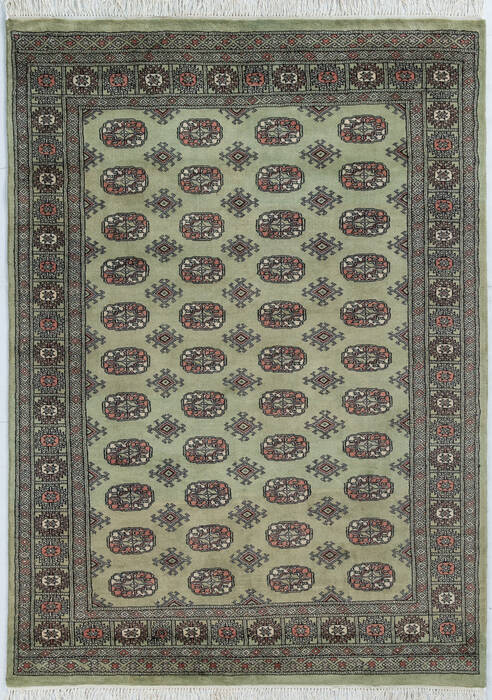 Bokhara Green Hand Knotted 48 X 65 Area Rug 700-148272 Image 0