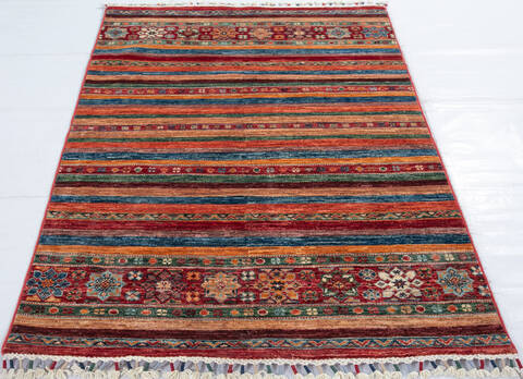 Chobi Red Hand Knotted 34 X 53 Area Rug 700-148276 Image 1