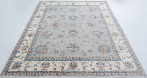 Chobi Light Gray Hand Knotted 82 X 105 Area Rug 700-148282 Image 1