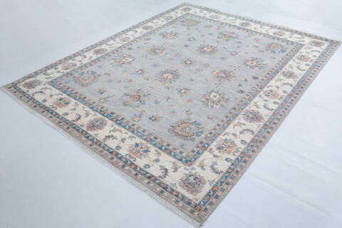 Chobi Light Gray Hand Knotted 82 X 105 Area Rug 700-148282 Image 2