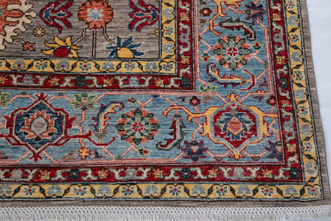 Chobi Grey Hand Knotted 80 X 96 Area Rug 700-148285 Image 4