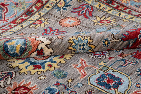 Chobi Grey Hand Knotted 80 X 96 Area Rug 700-148285 Image 6