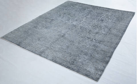 Chobi Grey Hand Knotted 83 X 98 Area Rug 700-148286 Image 2