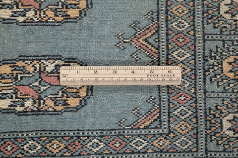 Bokhara Blue Runner Hand Knotted 27 X 910 Area Rug 700-148287 Image 7