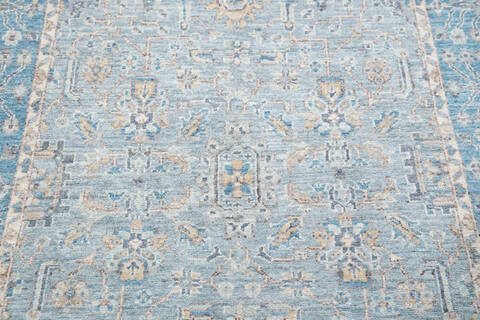 Chobi Light Blue Hand Knotted 40 X 65  Area Rug 700-148290 Image 3