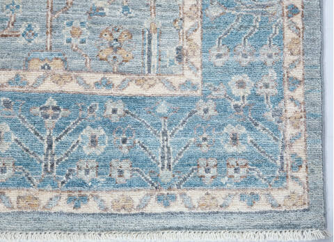 Chobi Light Blue Hand Knotted 40 X 65  Area Rug 700-148290 Image 5