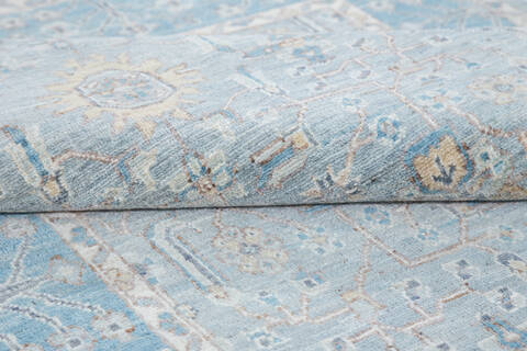 Chobi Light Blue Hand Knotted 40 X 65  Area Rug 700-148290 Image 6