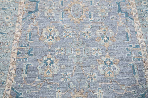 Chobi Light Gray Hand Knotted 310 X 59 Area Rug 700-148291 Image 3