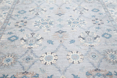 Chobi Light Gray Hand Knotted 81 X 911 Area Rug 700-148293 Image 3