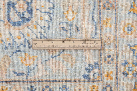 Chobi Light Blue Hand Knotted 81 X 104 Area Rug 700-148294 Image 7