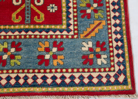 Kazak Red Hand Knotted 59 X 78 Area Rug 700-148295 Image 3