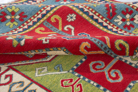 Kazak Red Hand Knotted 59 X 78 Area Rug 700-148295 Image 6