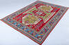 Kazak Red Hand Knotted 59 X 78 Area Rug 700-148295 Thumb 2
