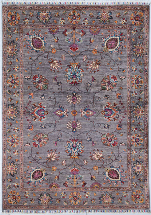Chobi Grey Hand Knotted 411 X 70 Area Rug 700-148296 Image 0