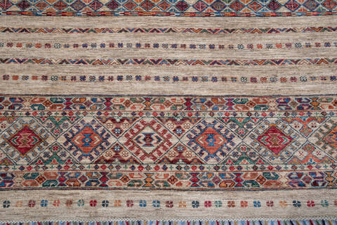 Chobi Beige Hand Knotted 58 X 710 Area Rug 700-148298 Image 4