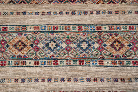 Chobi Beige Hand Knotted 58 X 710 Area Rug 700-148298 Image 5