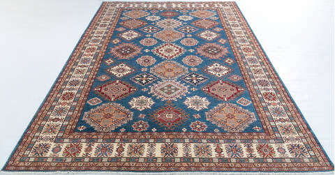 Kazak Blue Hand Knotted 90 X 120 Area Rug 700-148299 Image 1