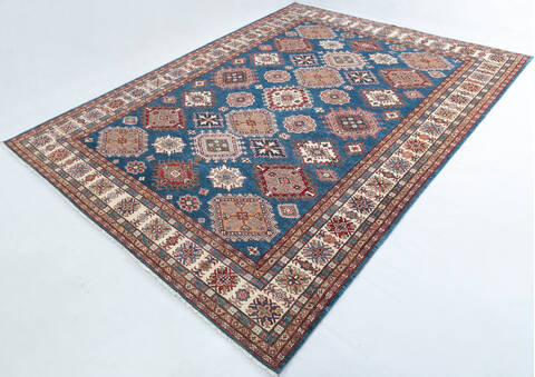 Kazak Blue Hand Knotted 90 X 120 Area Rug 700-148299 Image 2