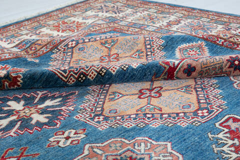 Kazak Blue Hand Knotted 90 X 120 Area Rug 700-148299 Image 6