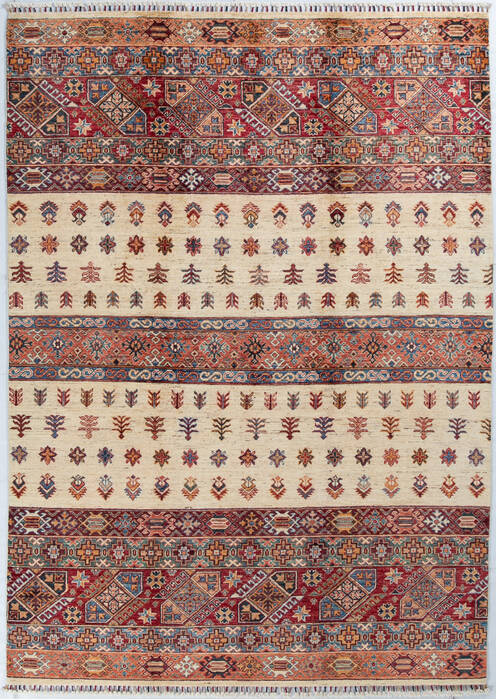 Chobi Beige Hand Knotted 59 X 80 Area Rug 700-148301 Image 0