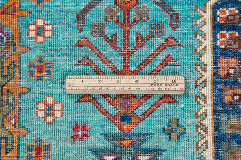 Chobi Green Hand Knotted 59 X 82 Area Rug 700-148303 Image 7