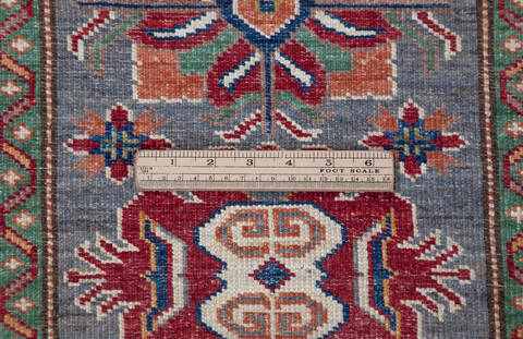 Kazak Grey Runner Hand Knotted 21 X 64  Area Rug 700-148310 Image 8