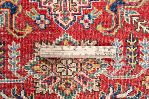 Kazak Red Runner Hand Knotted 27 X 68 Area Rug 700-148311 Image 6