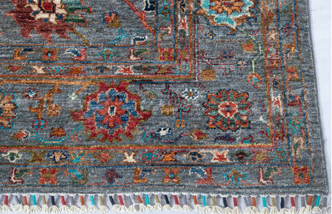 Chobi Grey Hand Knotted 59 X 79 Area Rug 700-148312 Image 3