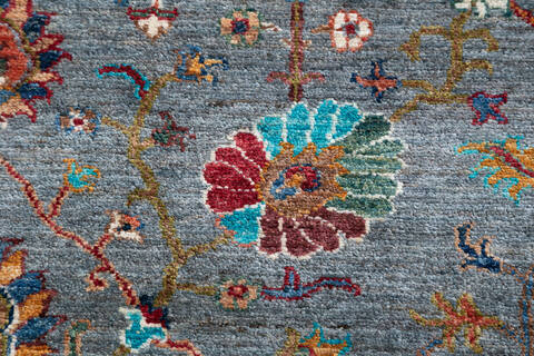 Chobi Grey Hand Knotted 59 X 79 Area Rug 700-148312 Image 5