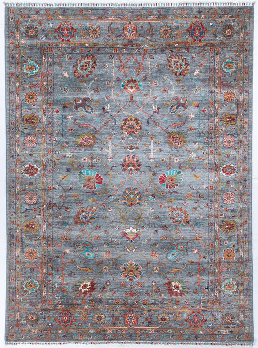 Chobi Grey Hand Knotted 59 X 79 Area Rug 700-148312 Image 0