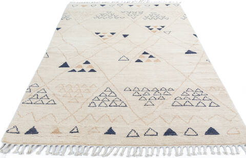 Moroccan Beige Hand Knotted 52 X 82 Area Rug 700-148313 Image 1