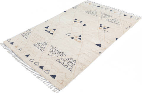 Moroccan Beige Hand Knotted 52 X 82 Area Rug 700-148313 Image 2